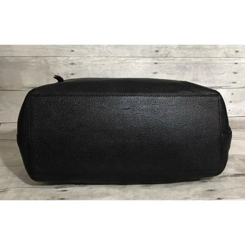 Kate Spade Grant Park Vintage Black Leather Shoulder Bag Satchel Tote bag Purse
